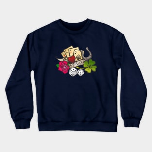 Get Lucky Traditional Tattoo Crewneck Sweatshirt